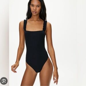 Aritzia Sunday Best Light Blue Firecracker Bodysuit